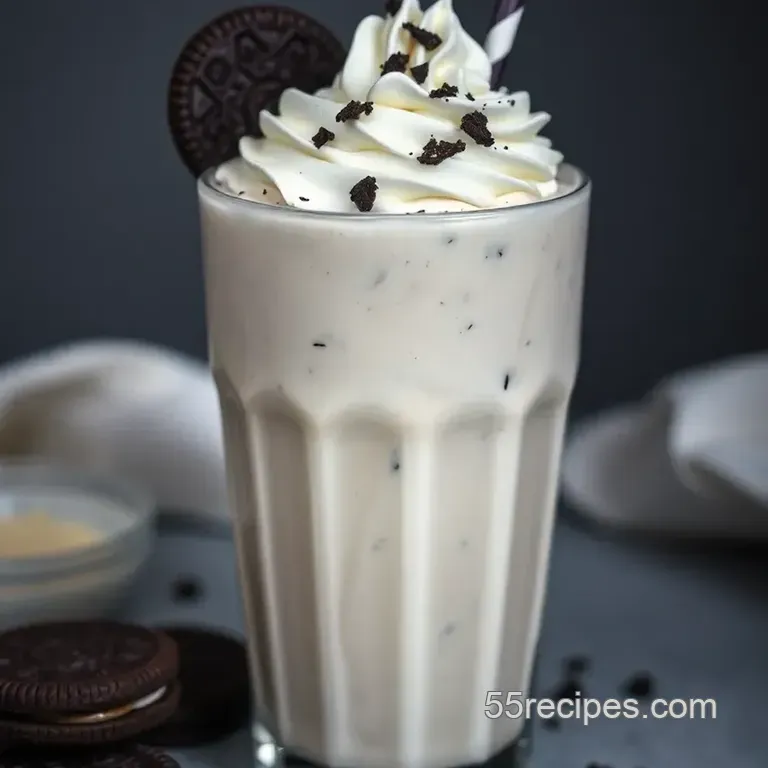Delicious Cookies and Cream Milkshake presentation