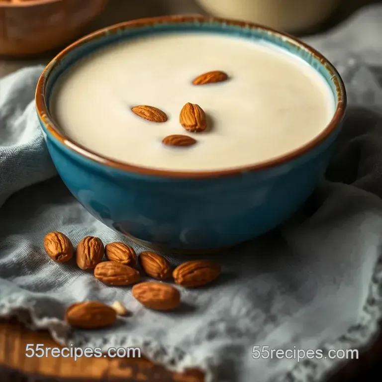 Deliciously Creamy Almond and Cashew Milk presentation