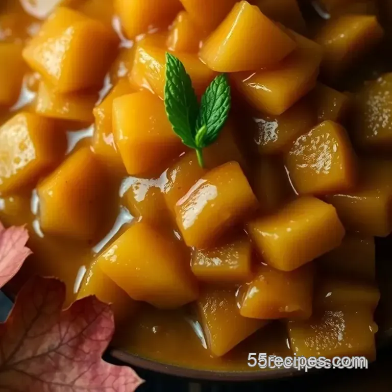 Delightfully Creamy Caramel Apple Jam presentation