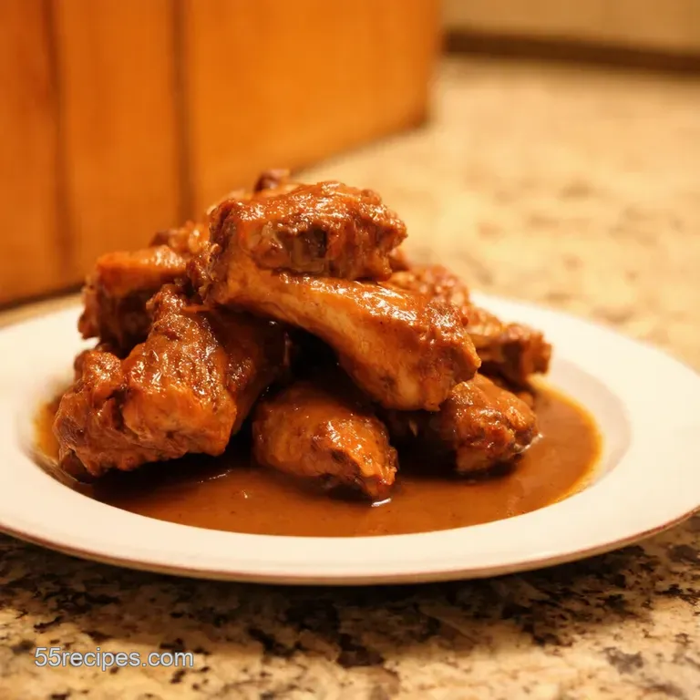 Downhome Smothered Turkey Wings with Gravy presentation