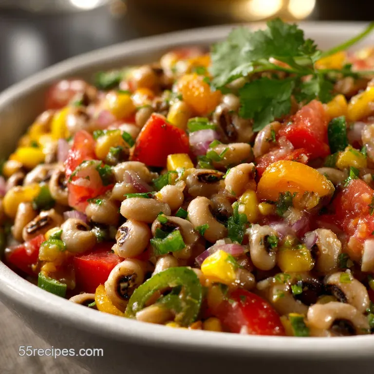 Black Eyed Pea Salad (Texas Caviar): the Sunshine Zesty Version presentation