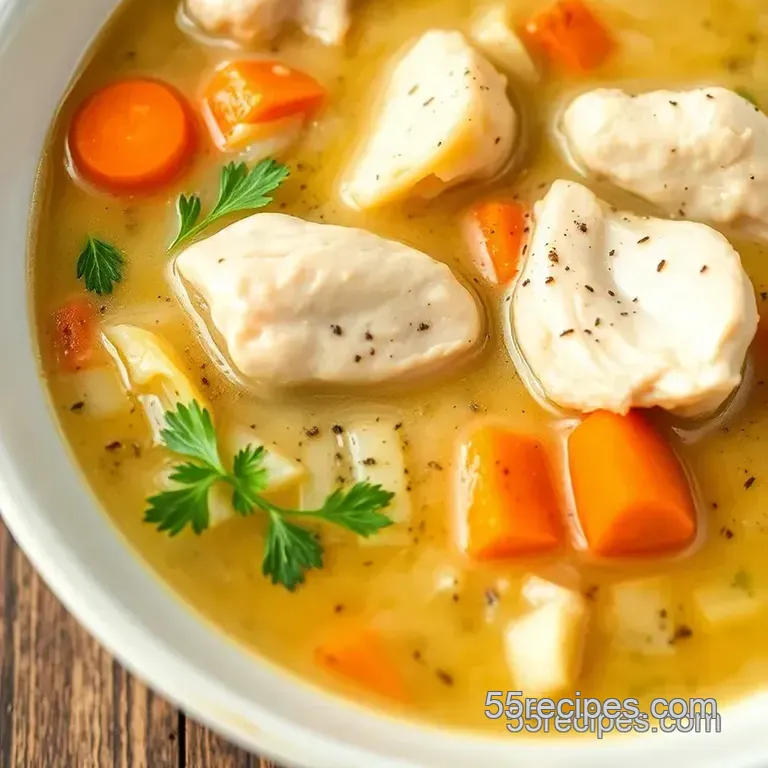 Creamy Coconut Chicken Soup presentation