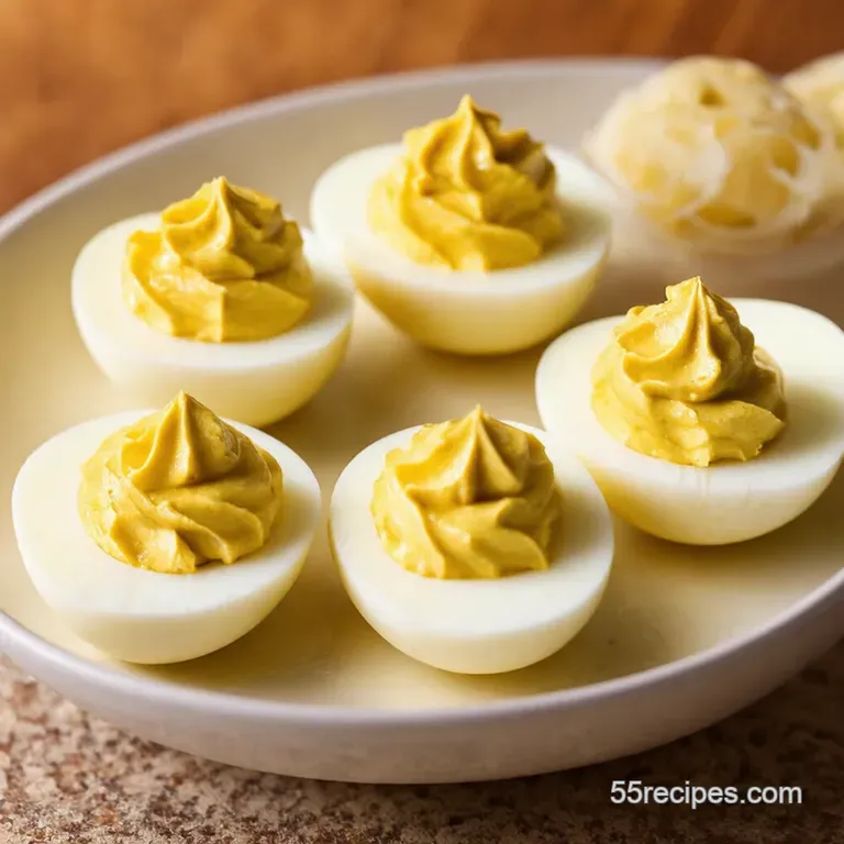 Easy Peasy Deviled Eggs Classic Recipe presentation