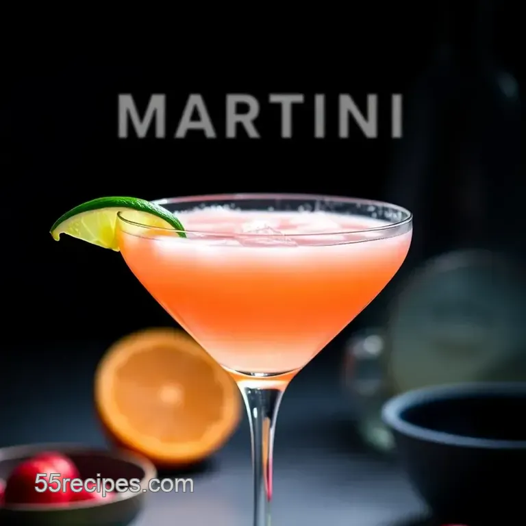Exotic Lychee Martini: a Tropical Twist on a Classic Cocktail presentation