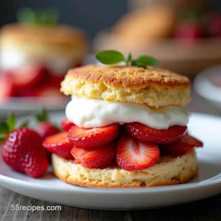The Ultimate British Summer Strawberry Shortcake Flaky Biscuits Macerated Berries