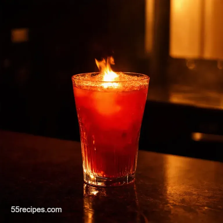 Flaming Dr Pepper Mocktail the Safe Sane Version presentation