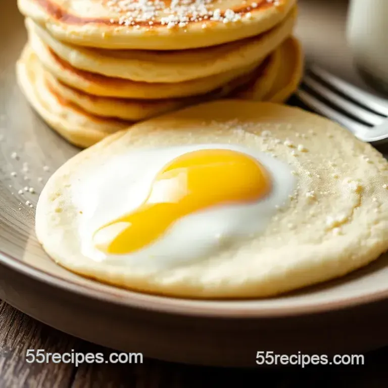 Fluffy Lactose-Free Dry Milk Pancakes presentation