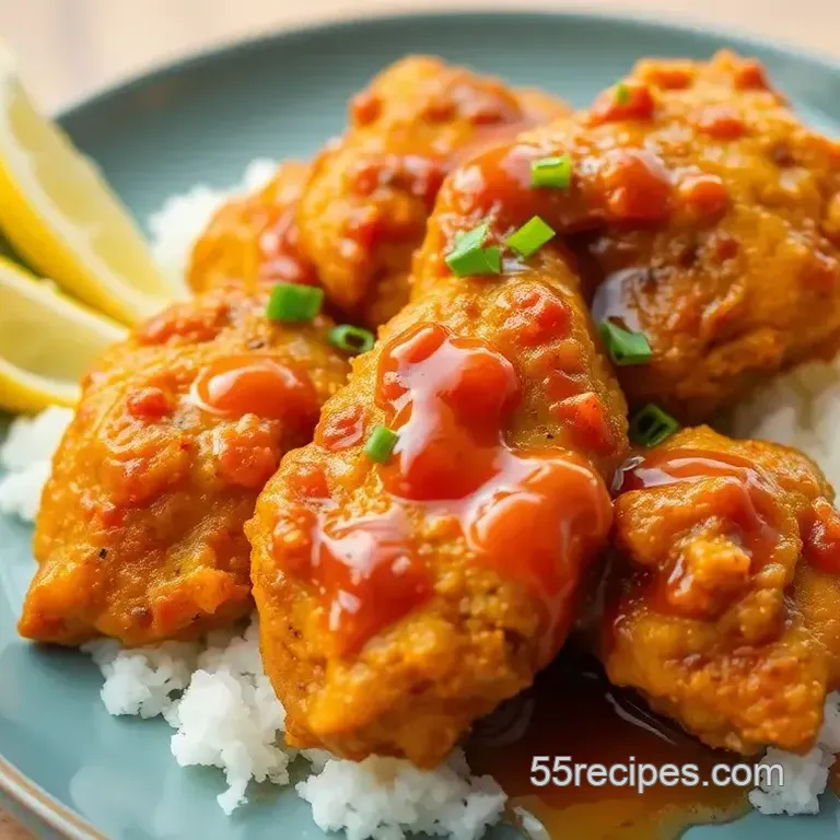 Crispy Fried Chicken with Sweet Spicy Honey Sauce