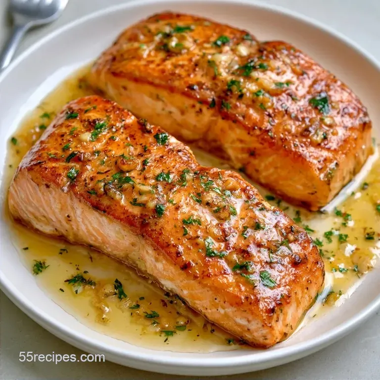Baked Frozen Salmon Recipe with Garlic and Butter