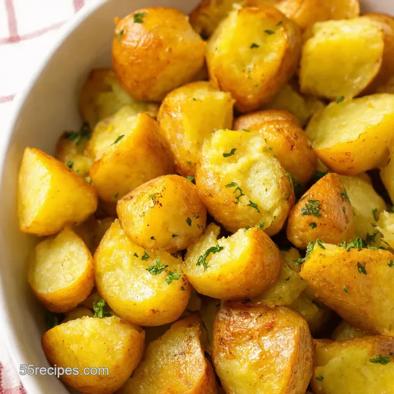 Garlic Herb Smashed Potatoes presentation