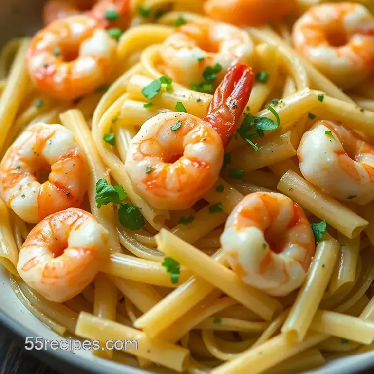 Garlicky Penne Shrimp Pasta: A Taste of the Mediterranean presentation