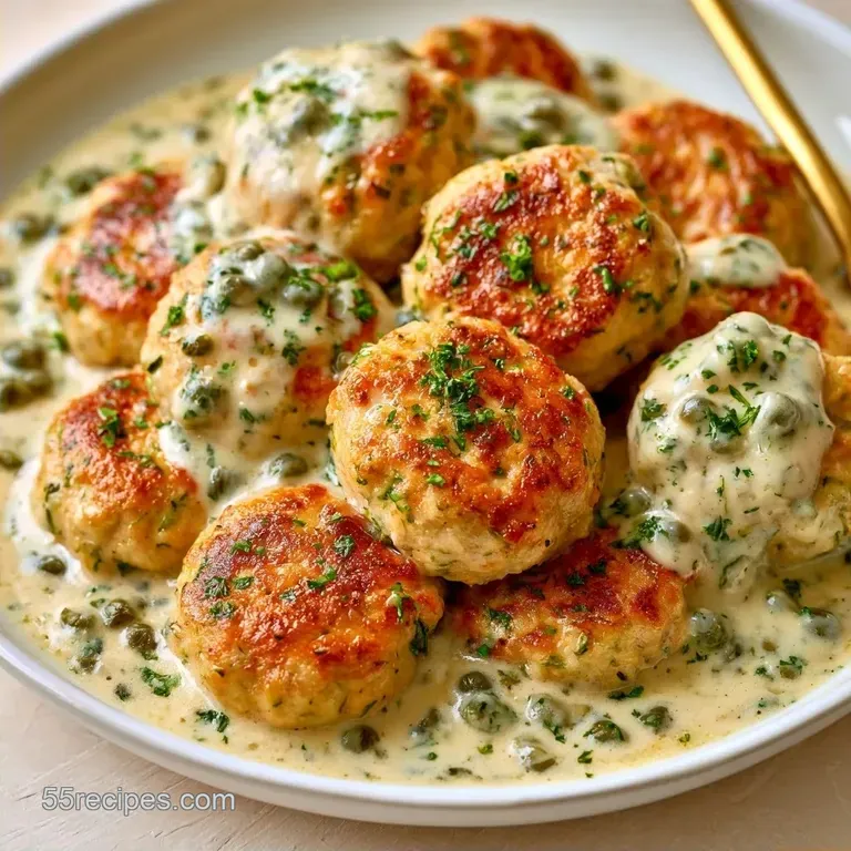German Meatballs with Creamy Caper Sauce