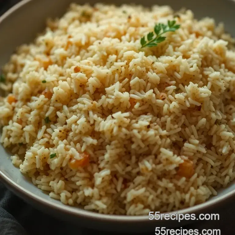 Gluten-Free Rice Pilaf: A Flavorful and Nutty Dish presentation