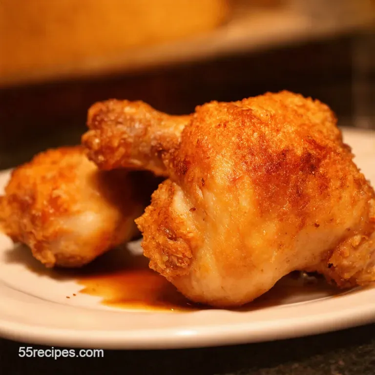 Golden Crispy Ovenbaked Chicken Legs presentation