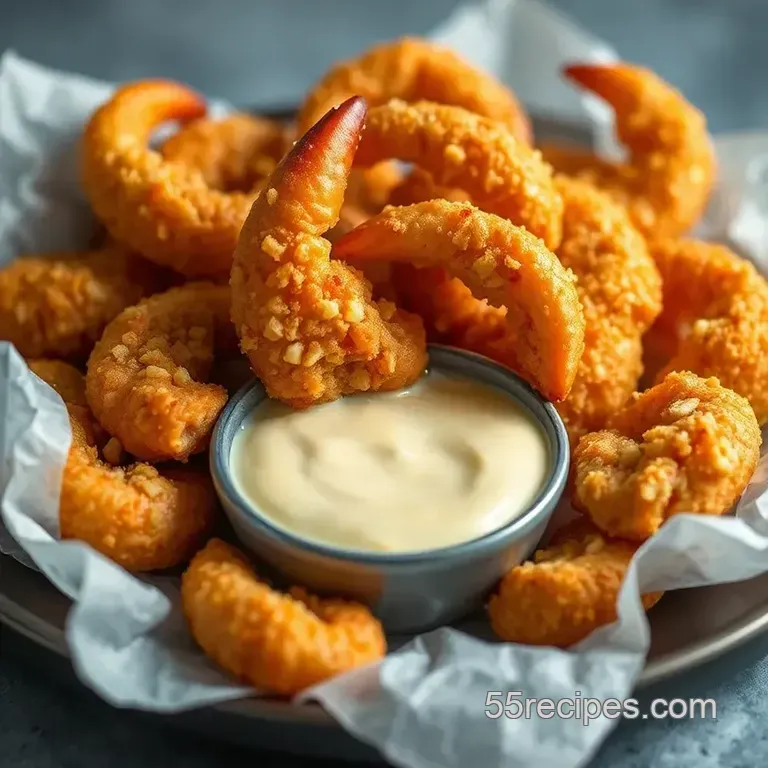 Golden Fried Crab Claws with Spicy Remoulade presentation