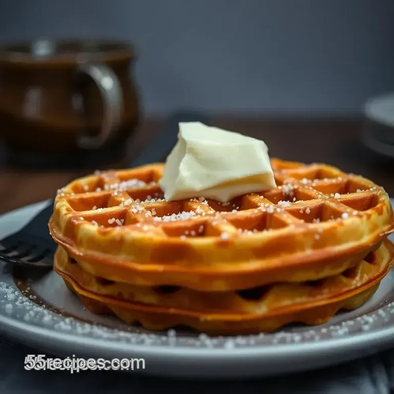 Golden Joy Waffles: a Classic Delight presentation