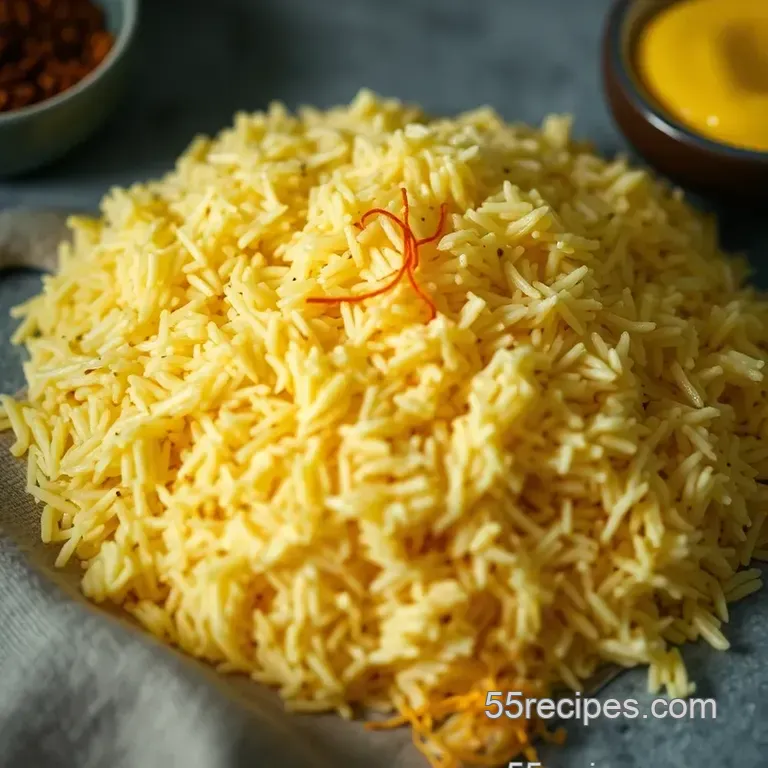 Golden Saffron Basmati Rice: A Fragrant Delight presentation