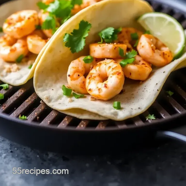 Griddle Garlic Butter Shrimp Tacos Delight presentation