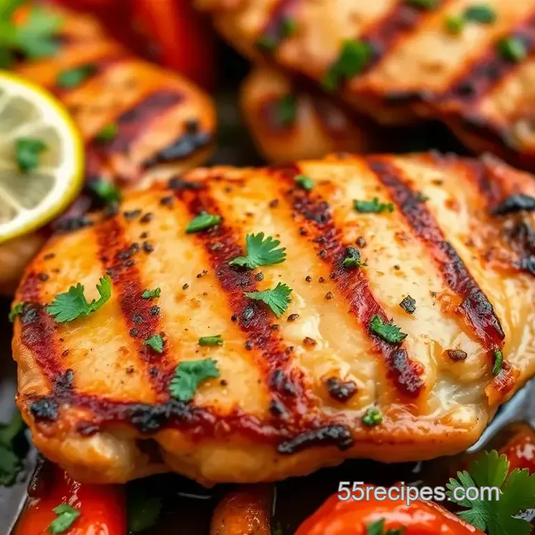 Grilled Chicken with Roasted Peppers: A 40-Minute Delight