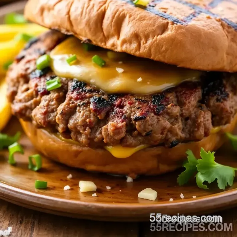 Grilled Bison Burgers - Juicy & Flavorful presentation