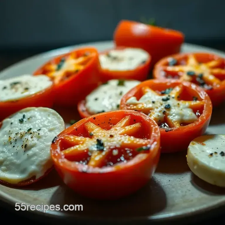 Grilled Tomatoes with Melting Cheese Delight