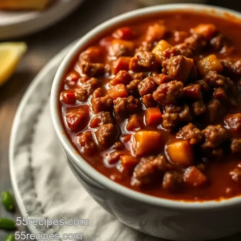 Hearty Homestyle Chili: a Classic Comfort Bowl presentation