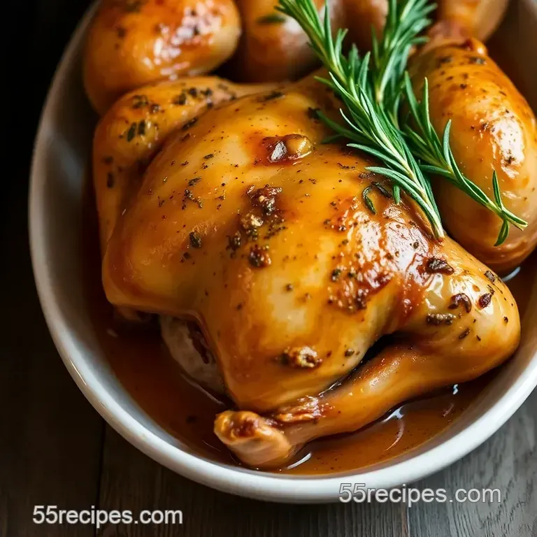 Herb-Roasted Cornish Game Hens with Garlic & Lemon presentation