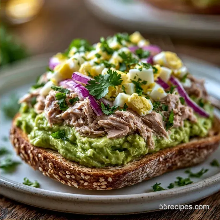 High Protein Tuna Avocado Salad in 10 Minutes