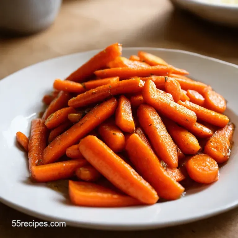 Honeyglazed Saut&eacute;ed Carrots with Fresh Thyme presentation