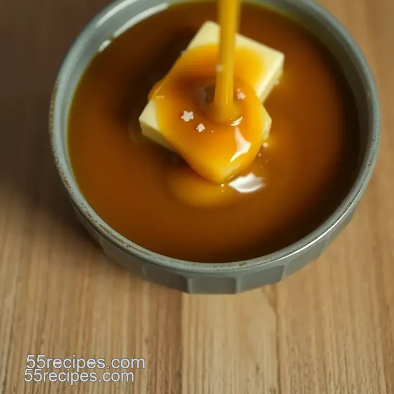Irresistible Salted Caramel Sauce presentation