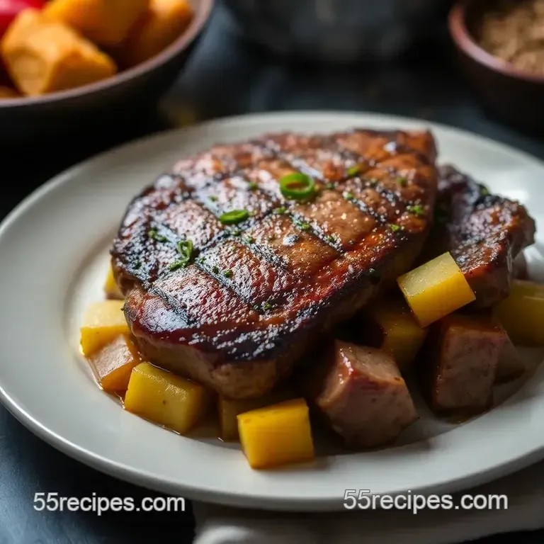 Island-Style Hawaiian Ribeye: a Taste of Paradise presentation