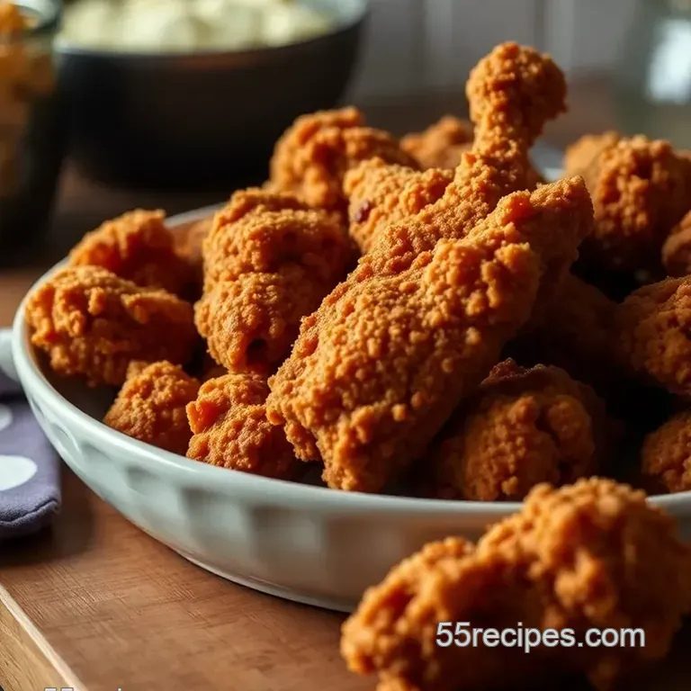 Kennedy&#039 s Southern-Style Fried Chicken presentation
