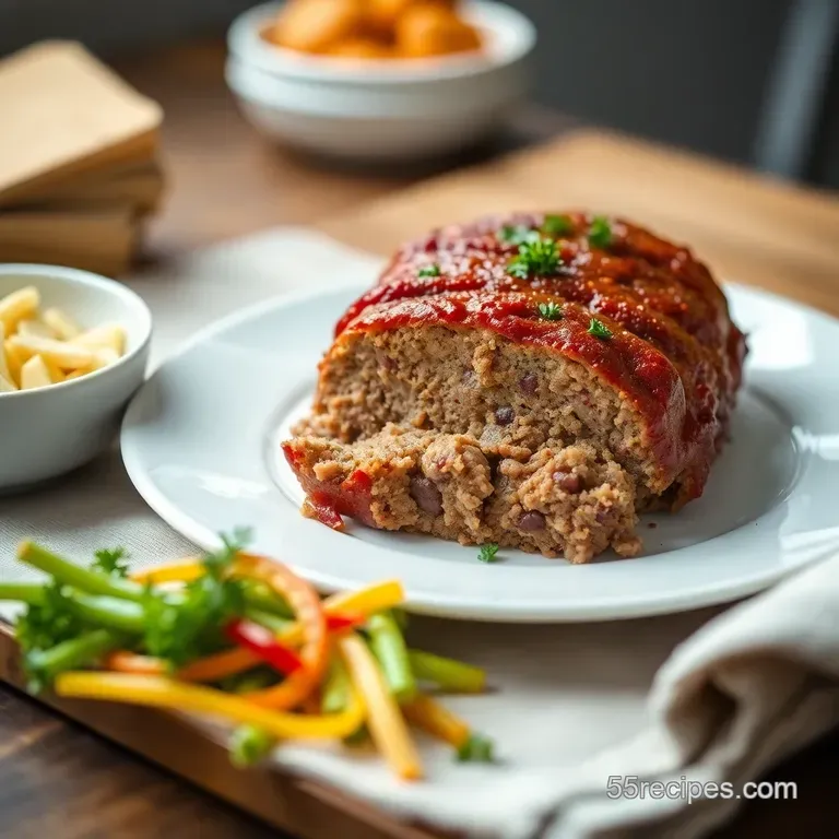 Kickin Country Meatloaf with a Smoky Glaze presentation