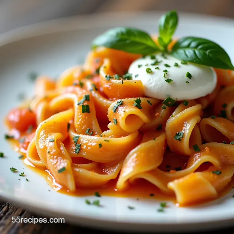Lazy Sunday Tomato Pasta with Burrata