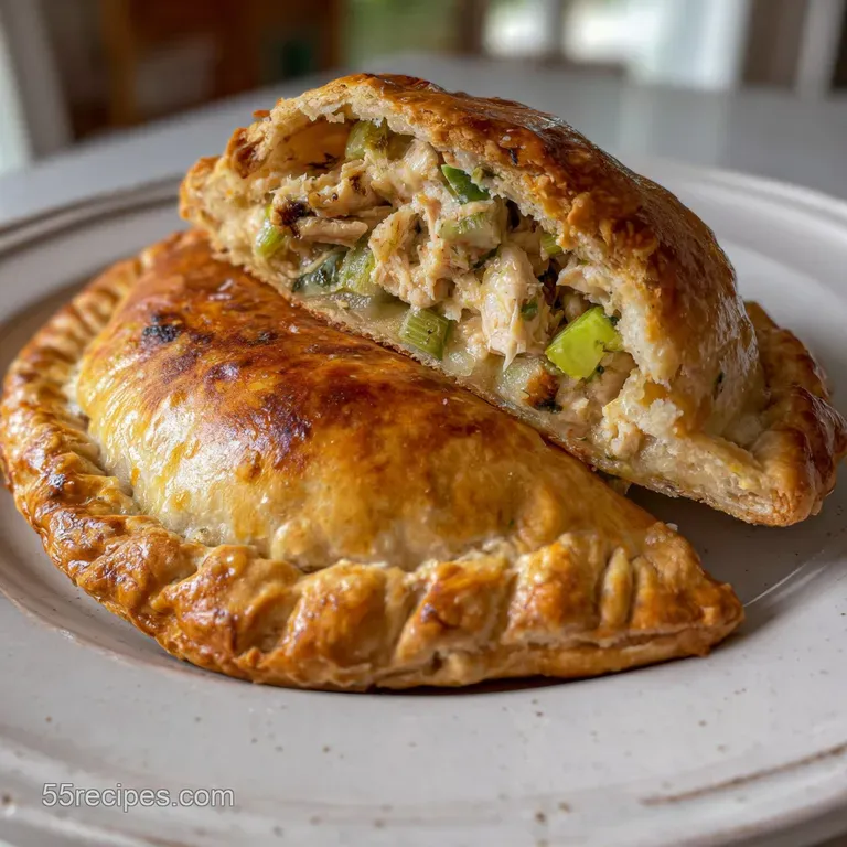 Leftover Chicken Breast Recipes: the Ultimate Creamy Leek Pasty presentation
