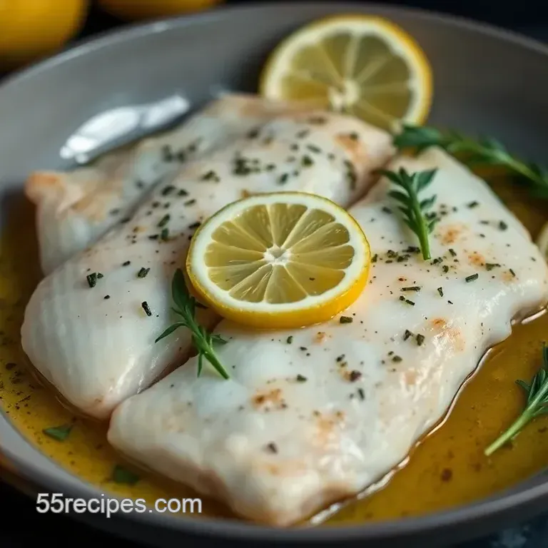 Lemon Herb Butter Flounder with Garlic Roasted Asparagus