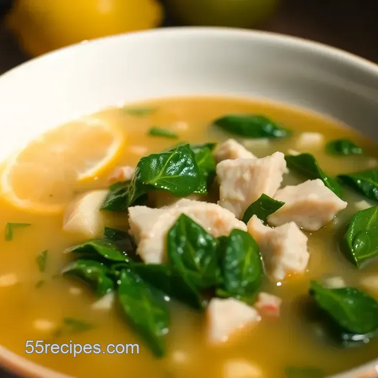 Lemon Spinach Ginger Chicken Soup