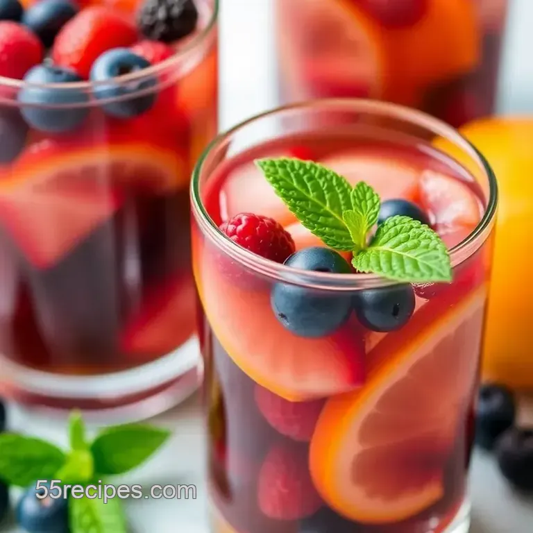 Energizing Berry Citrus Boost Tea presentation