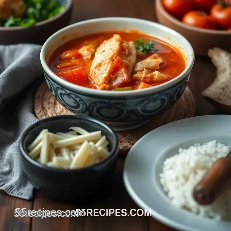 Hearty & Flavorful Spicy Chicken Soup presentation