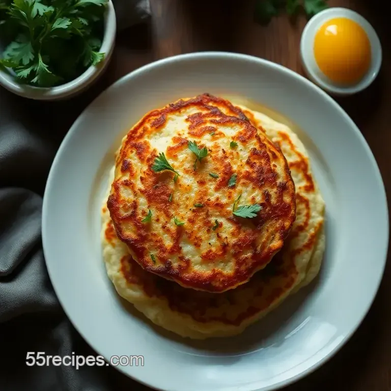 Mashed Potato Pancakes: Crisp and Savory Comfort Food presentation