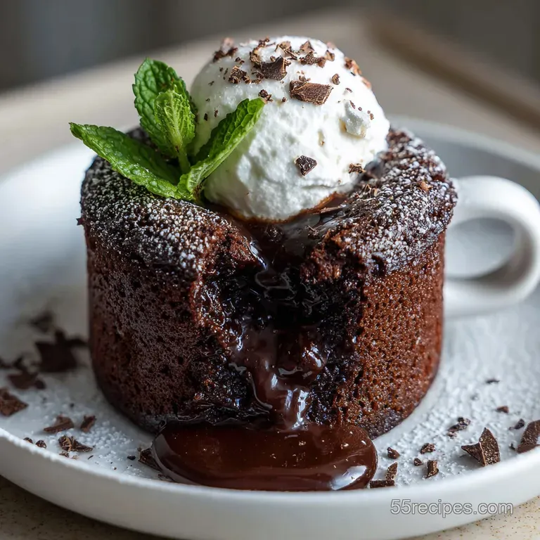 Microwave Chocolate Cake in a Cup: Molten Core