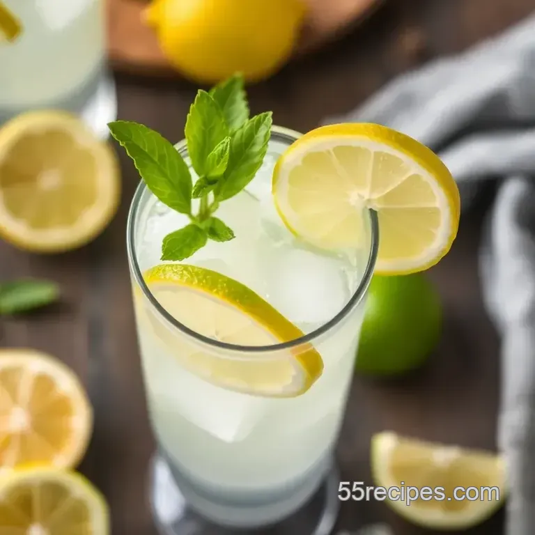Zesty Lemon-Lime Sparkler presentation