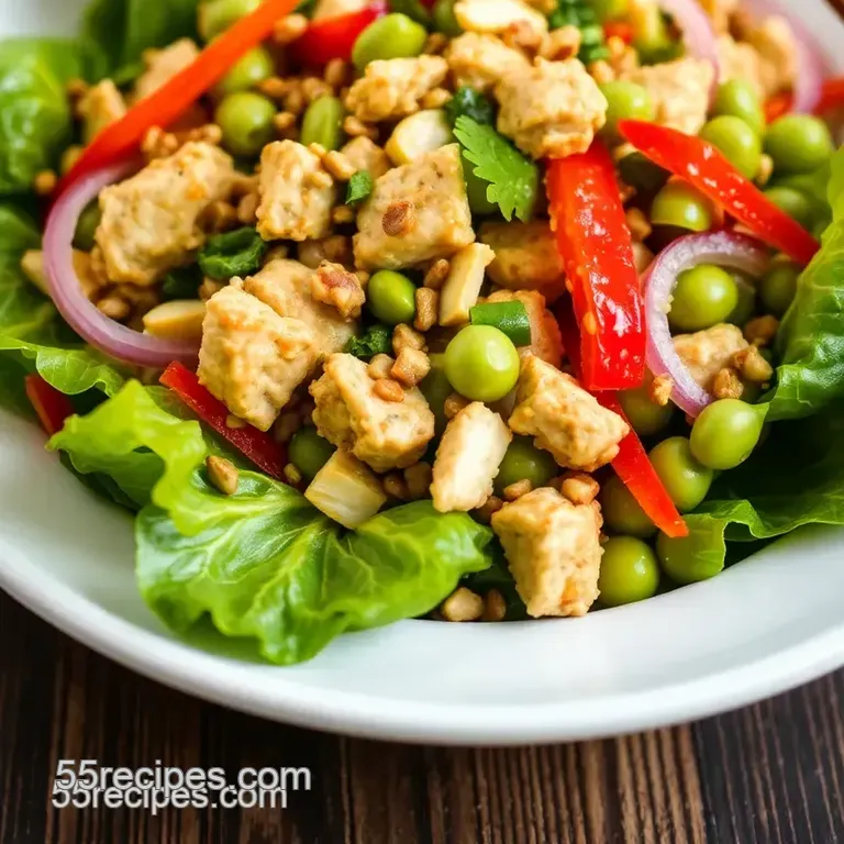 Nutty Thai Chicken Salad Delight presentation