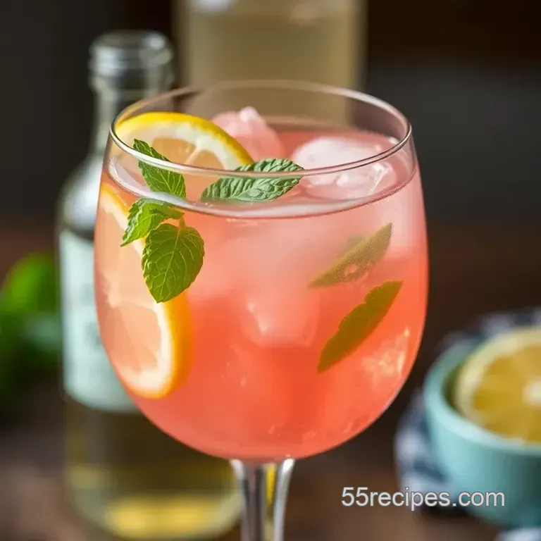 Mixing Hugo Spritz: Refreshing Elderflower Cocktail presentation