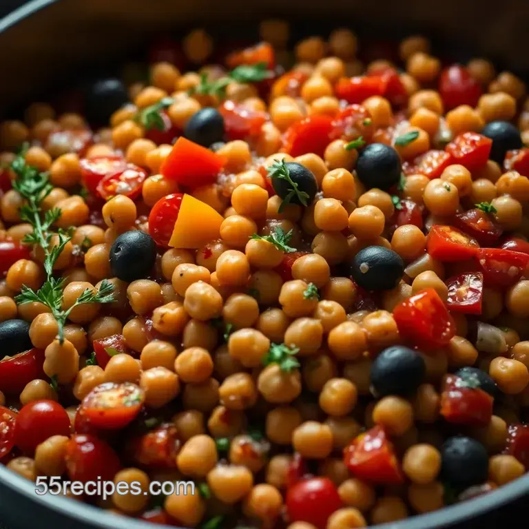 One-Pan Mediterranean Chickpea Bake presentation