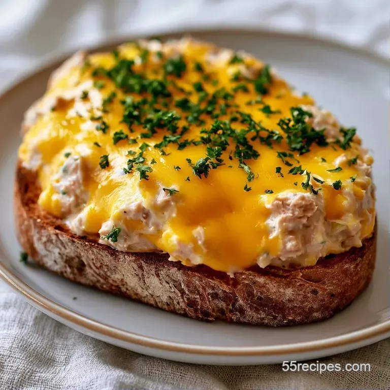 Toasted golden bread topped with melted cheese, served on a white plate next to a bright, crisp garden salad.