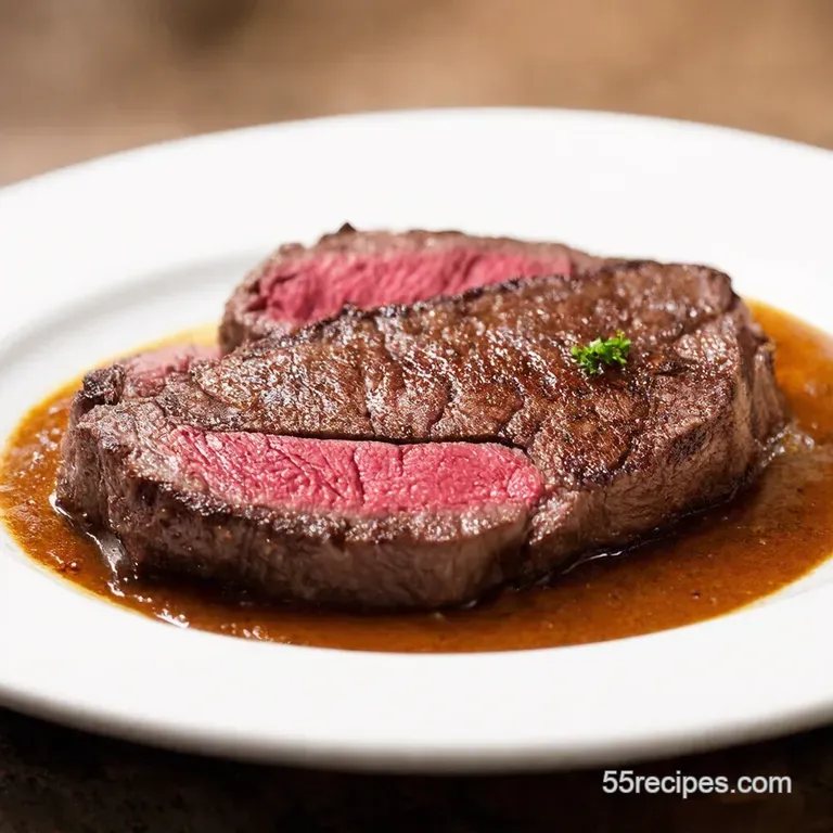 PanSeared Petite Sirloin with GarlicHerb Butter
