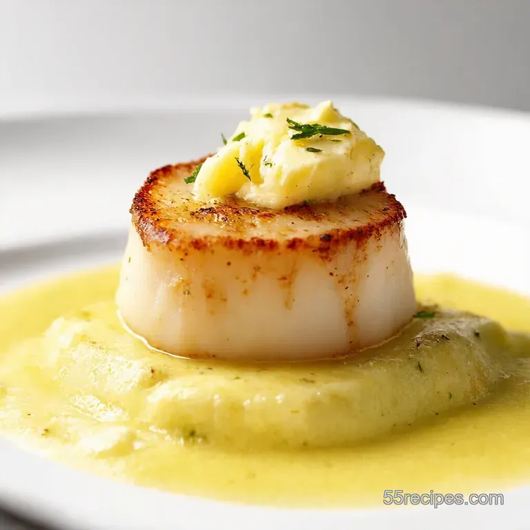 PanSeared Scallops with LemonHerb Butter Sauce