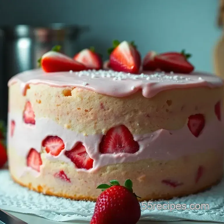Pink Strawberry Bliss Cake