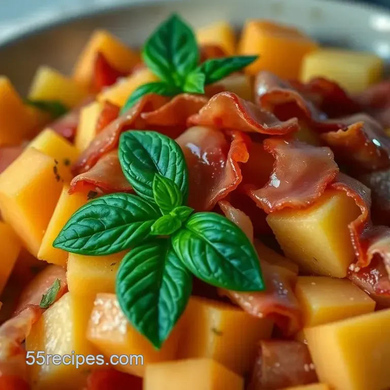Prosciutto & Melon Salad with Balsamic Reduction
